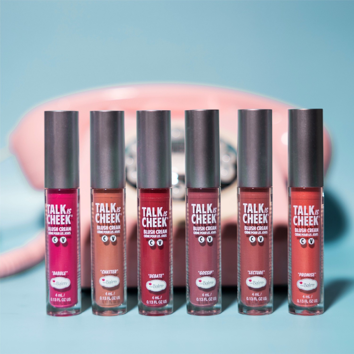 theBalm set za šminkanje, kremasto rumenilo, Talk is Cheek Promise – 4,5 ml