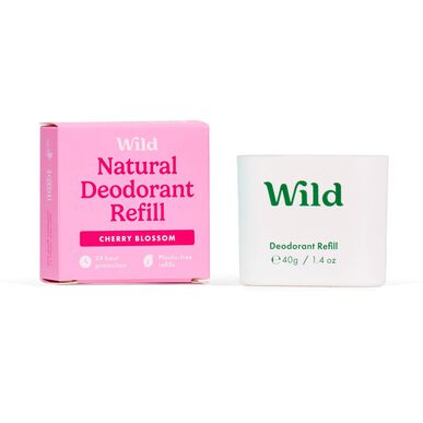 Wild Natural -deodorantin täyttöpakkaus, kirsikankukka, 40 g
