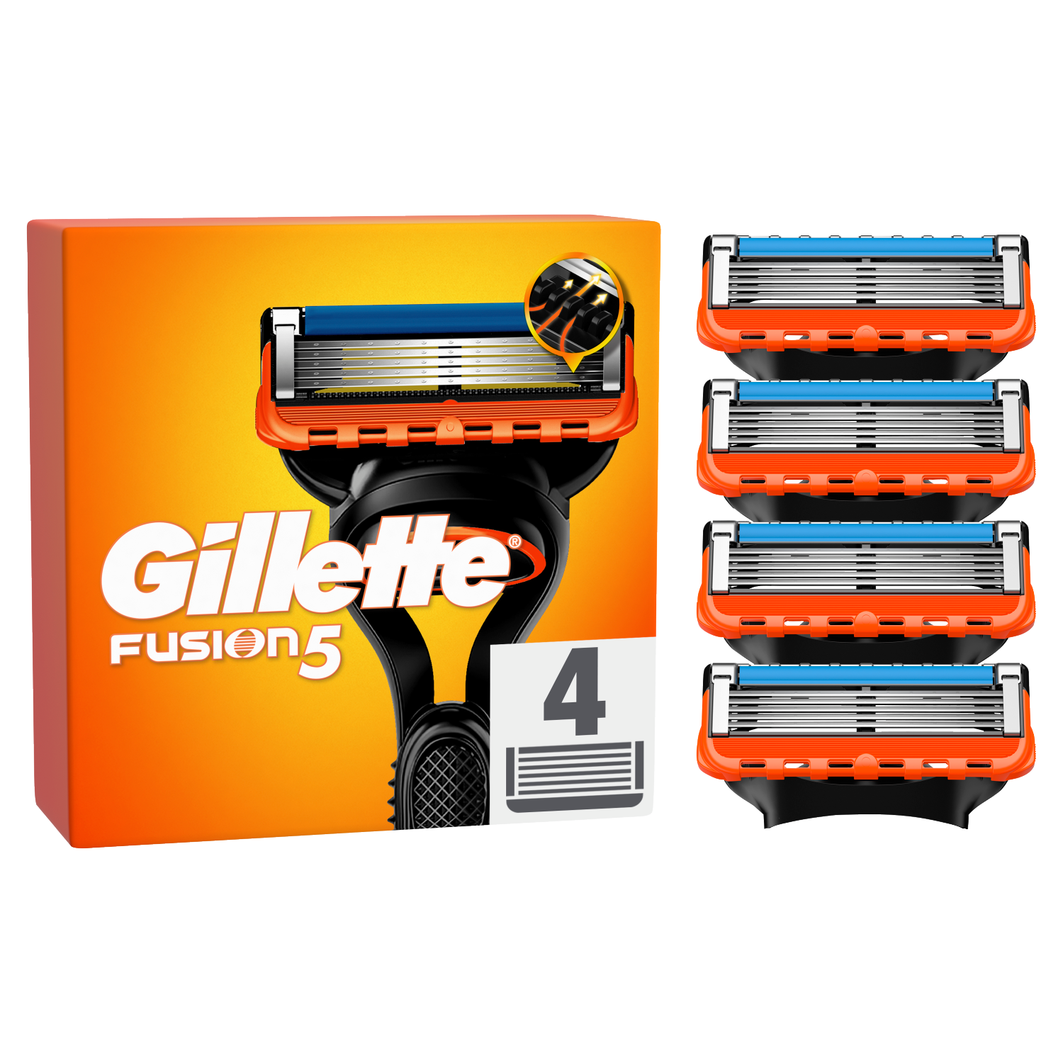 Gillette wkłady do maszynki do golenia 4szt Fushion