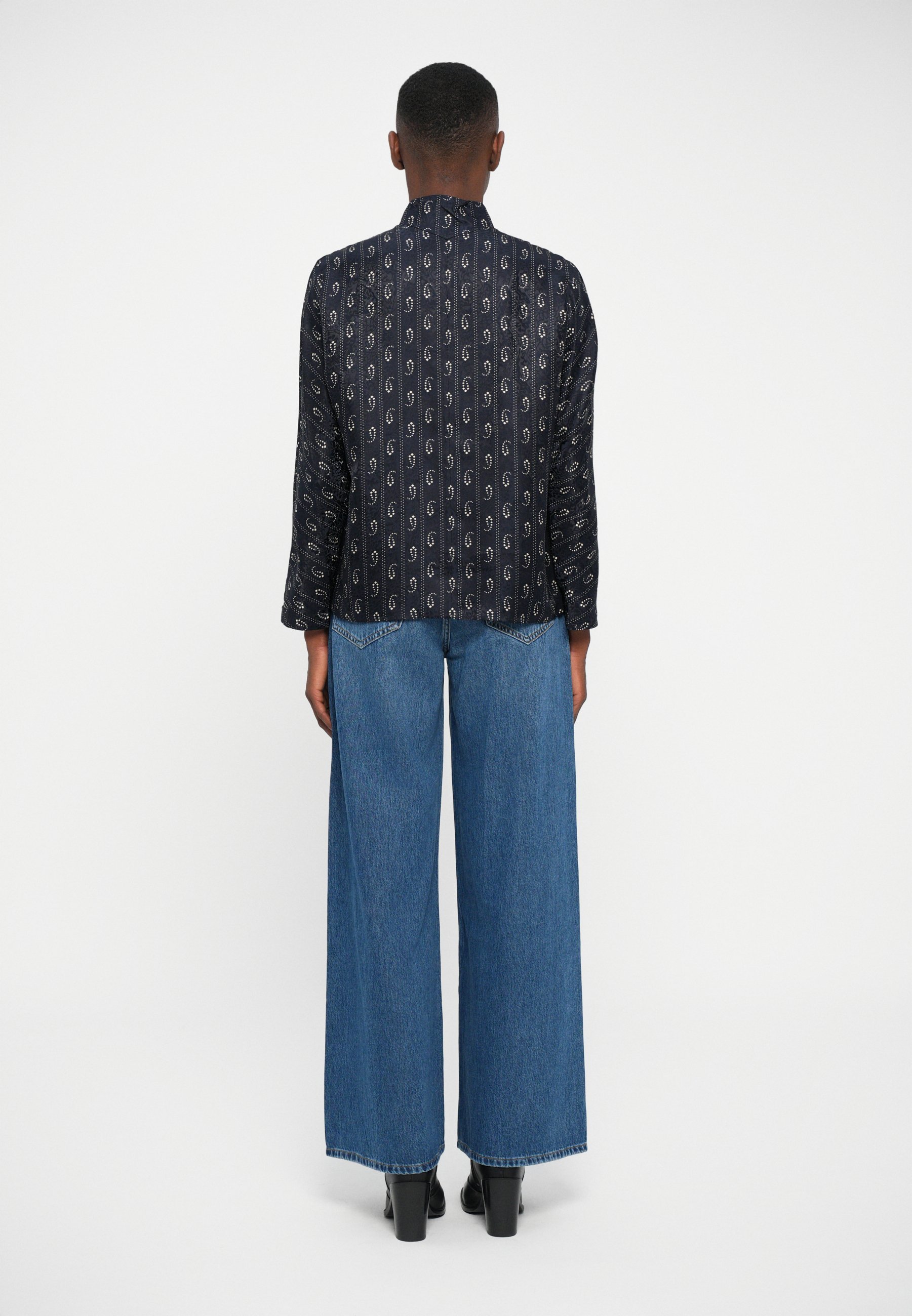 Tory Burch blouse met knoopsluiting - medium marineblauw