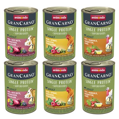 Animonda GranCarno Superfoods pro dospělé smíšené balení