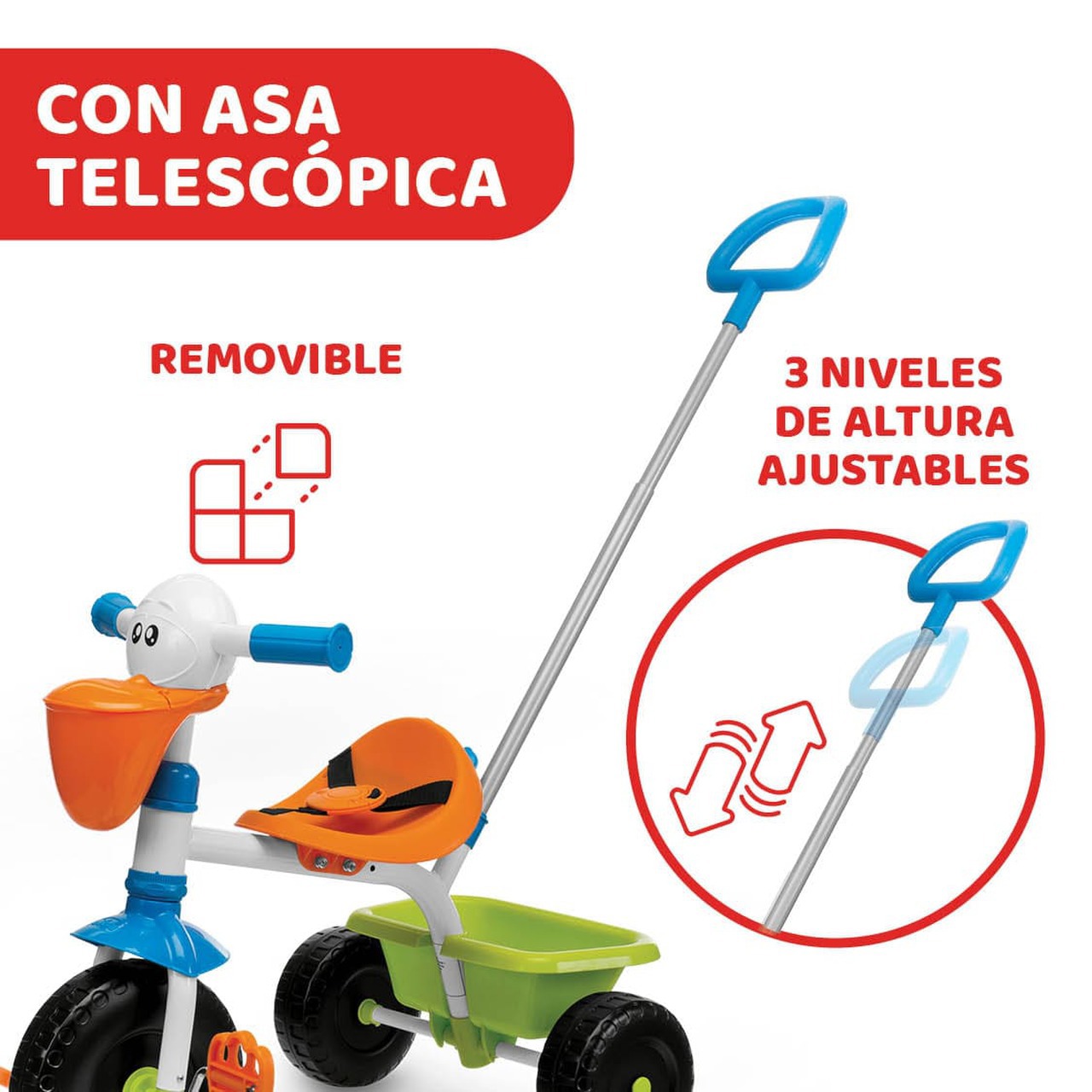 Tricicletă Pelican 2 în 1