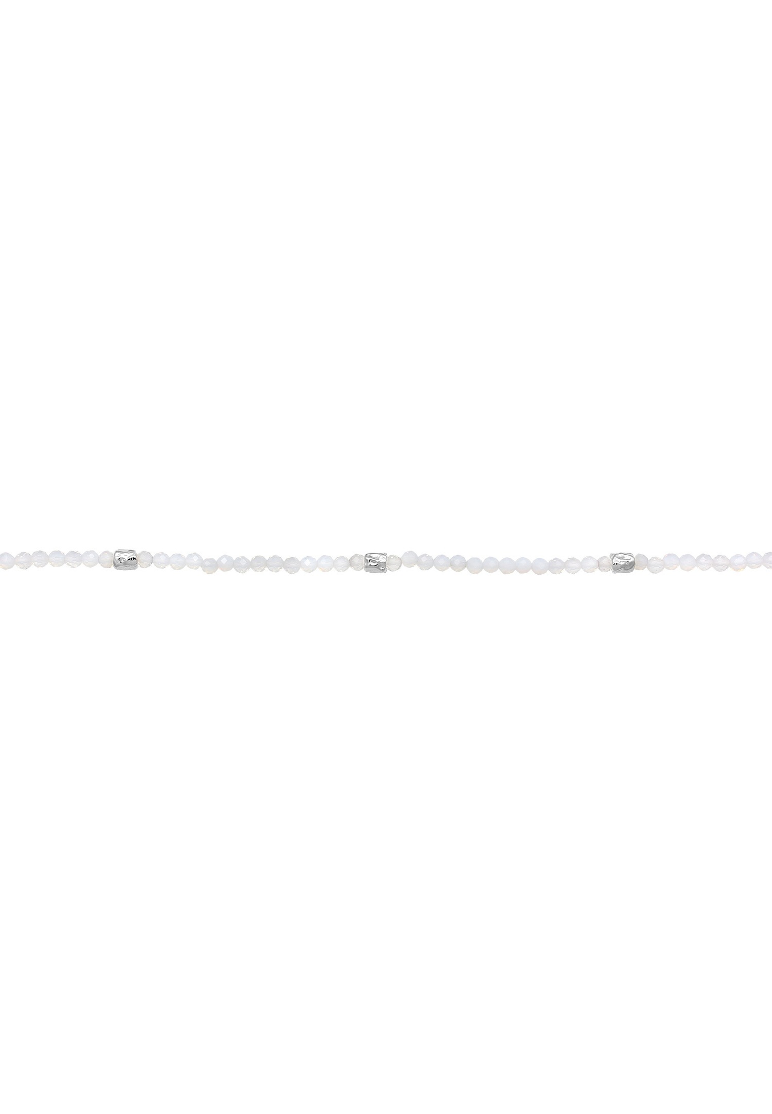 Elli PREMIUM Elli PREMIUM Collier Femmes Pierre de Lune Blanc Perles Argent Sterling 925 Fête / Nouvel An 38 cm