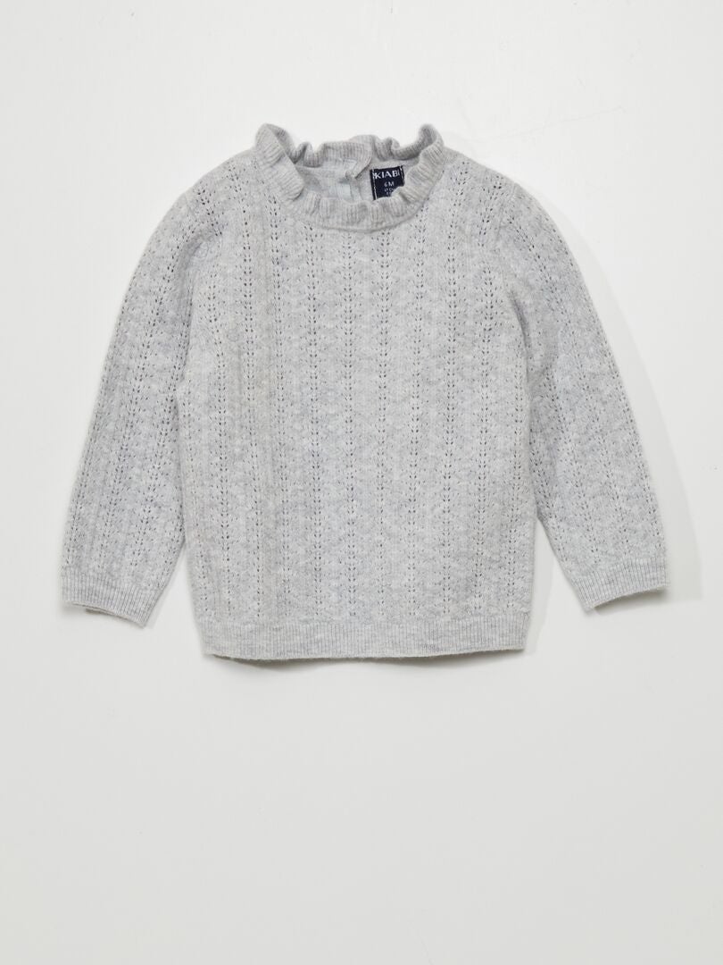 Jersey de punto calado - GRIS