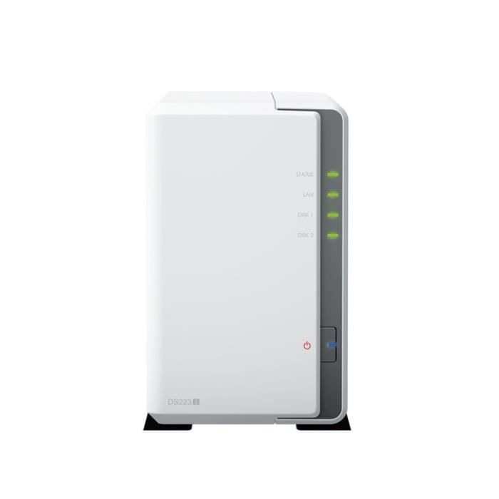 Server NAS Synology DS223J - 2 dischi rigidi Synology HAT PLUS da 4 TB - Archiviazione e condivisione dati
