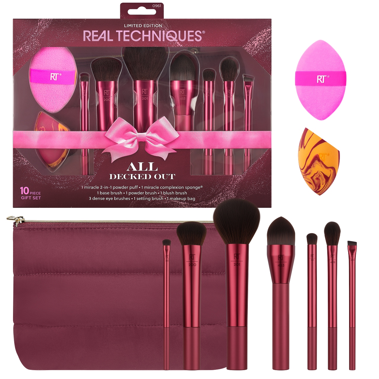 Set de neceseres de maquillaje Real Techniques “All Decked Out” – 1 pieza