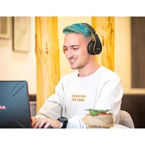Casque Bluetooth, PowerLocus P1 Casque Audio sans Fil, Pliable Stereo Casque, Microphone integre avec Micro SD, FM Radio pour iPho