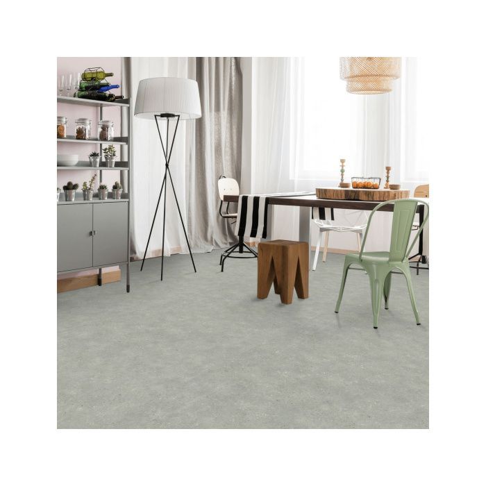 Piso de linóleo imitando pedra calcária cinza - rolo de 3m x 2m