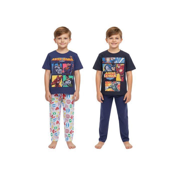 Justice League Pyjama garçon avec pantalon long, Batman Superman Flash, set 2 pièces 116 cm