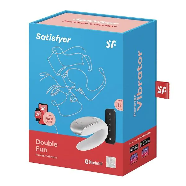 Satisfyer Masażer Double Fun Connect App White