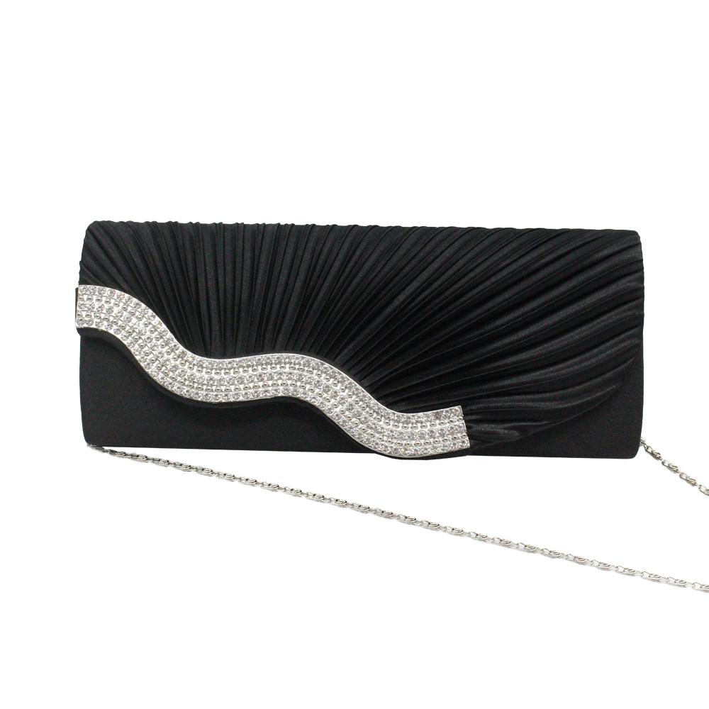 Sac de soirée de luxe pour femme, sac bandoulière froncé uni avec chaîne pour téléphone, sac à bandoulière Bolsa Feminina T1G