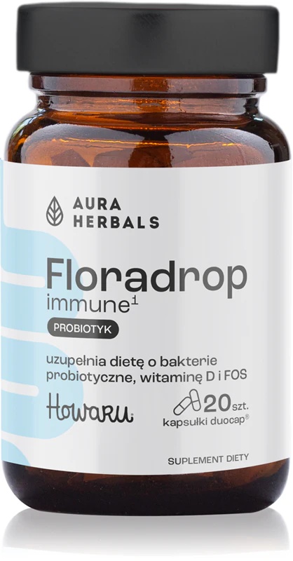 „Aura Herbals Floradrop Immune Probiotic“ maisto papildas – probiotikai kapsulėse