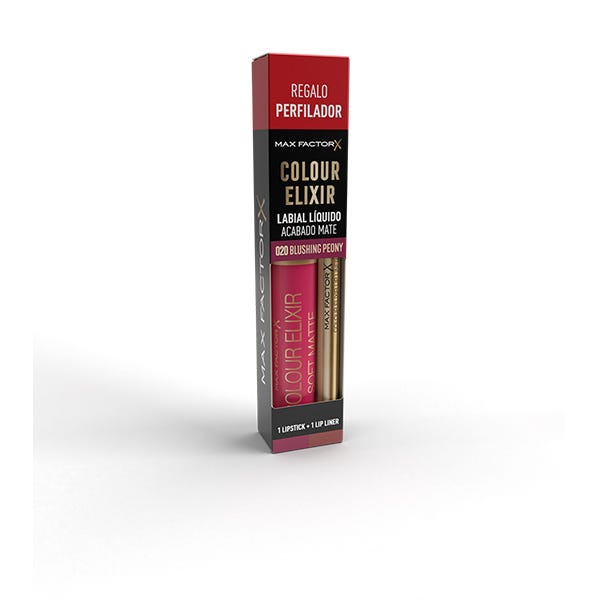 „Color Elixir“ minkšta matinė lūpų dažų paletė su dovanų lūpų kontūro dažais