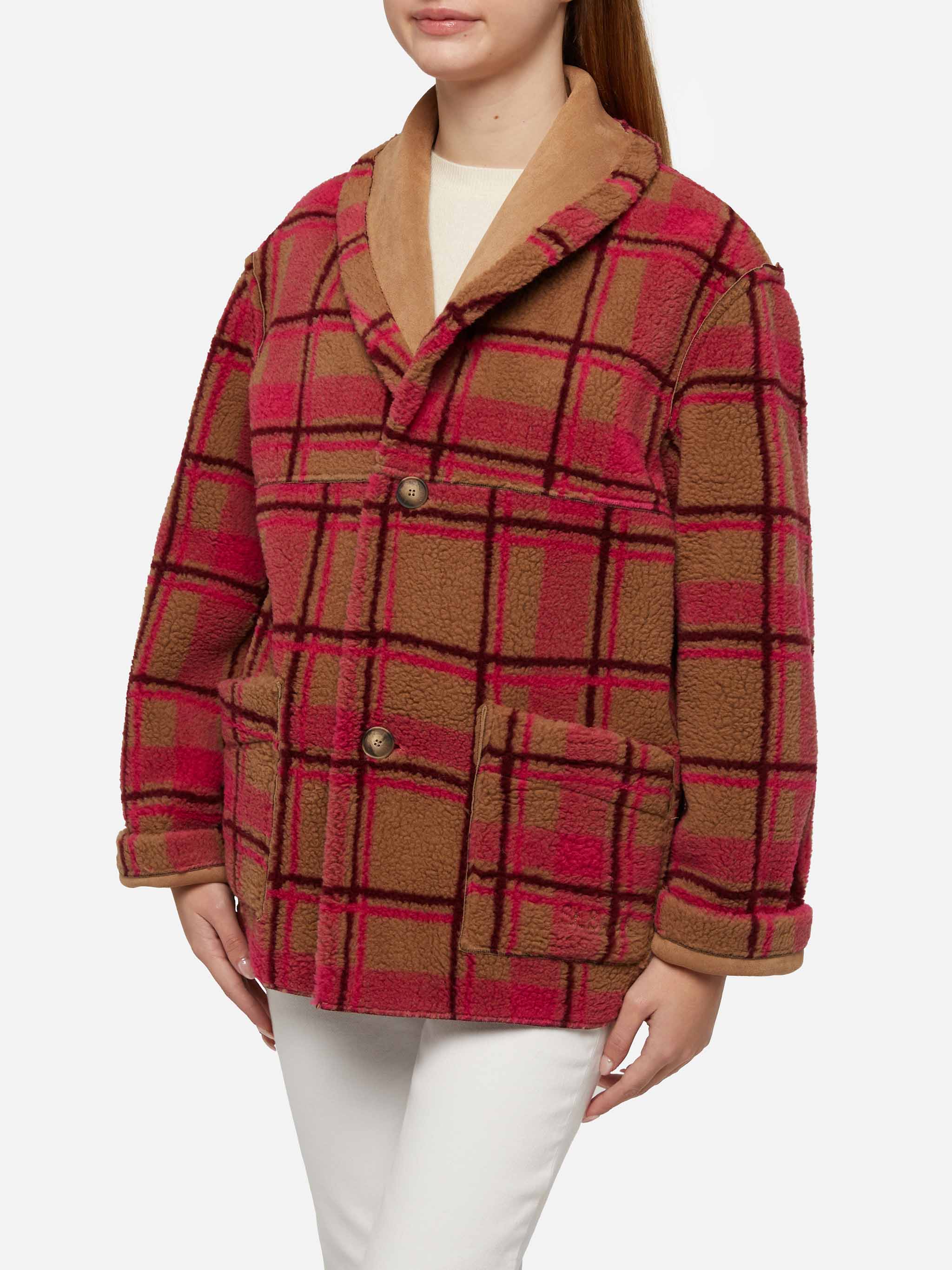 Chaqueta reversible de piel de oveja para mujer Dorys