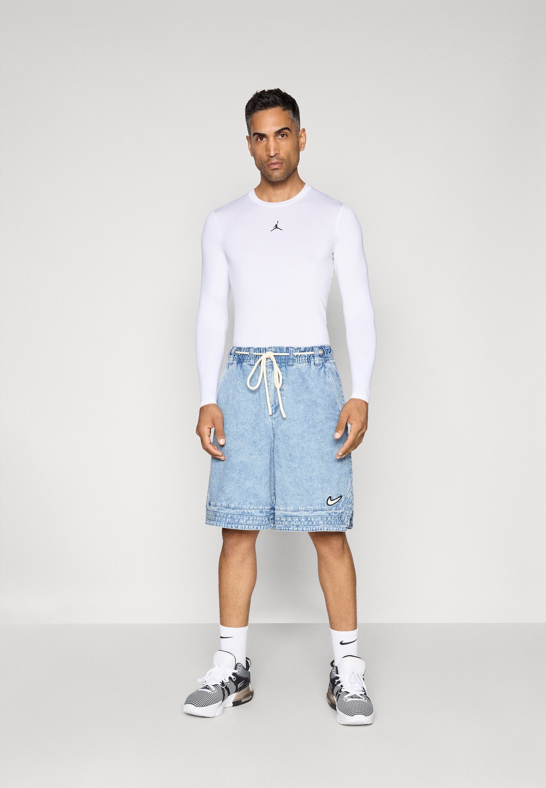 Jordan BASELAYER - Haut à manches longues - blanc/noir
