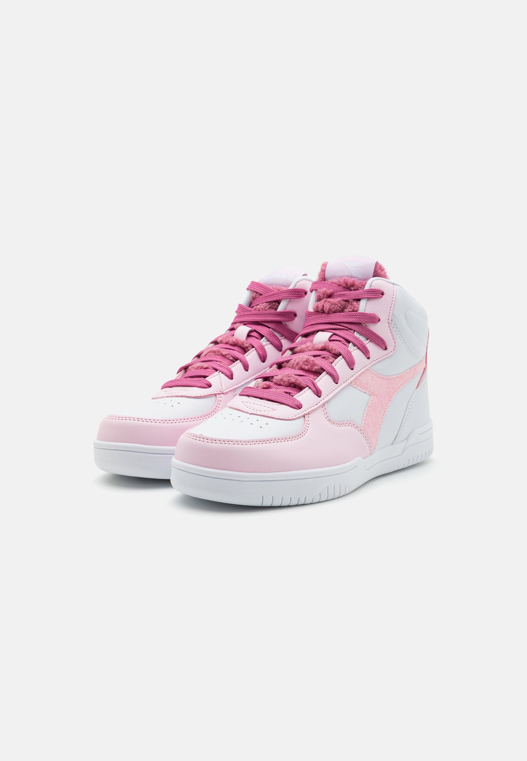 Diadora RAPTOR MID GIRL UNISEX - Chaussure d'entraînement - blanc/rouge violet