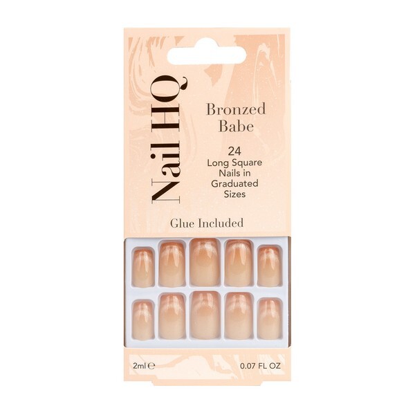 Nail HQ Square Bronzed Babe Nails (24 kusů)