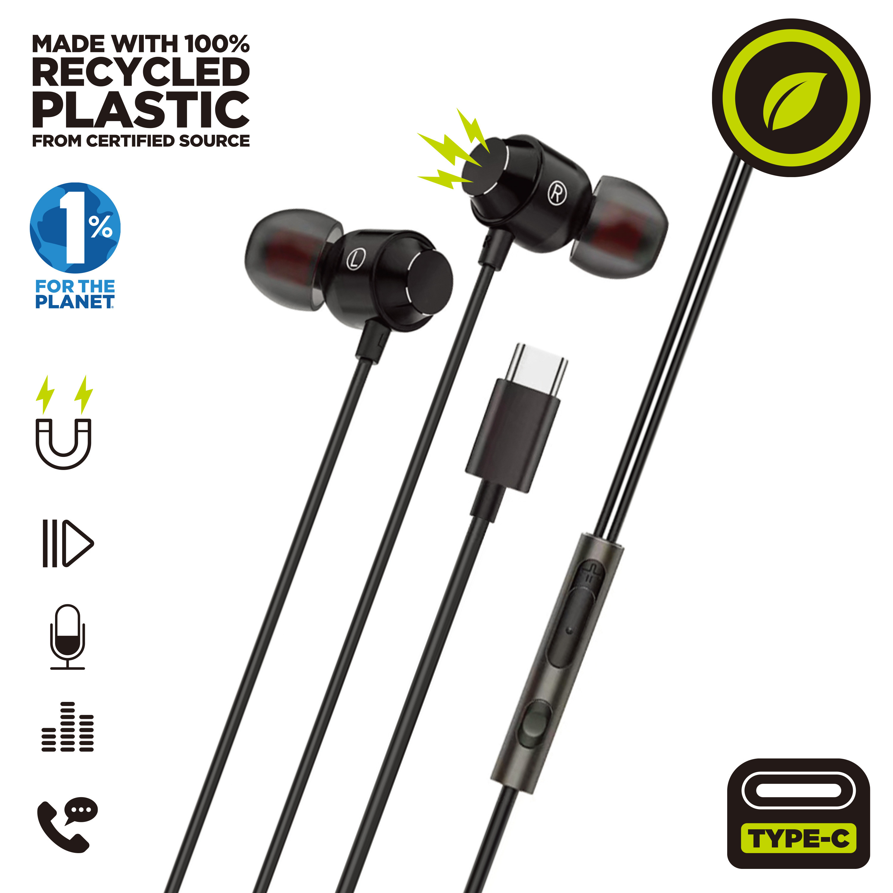 Muvit For Charge Stereo M32 Typ-C Magnetkopfhörer