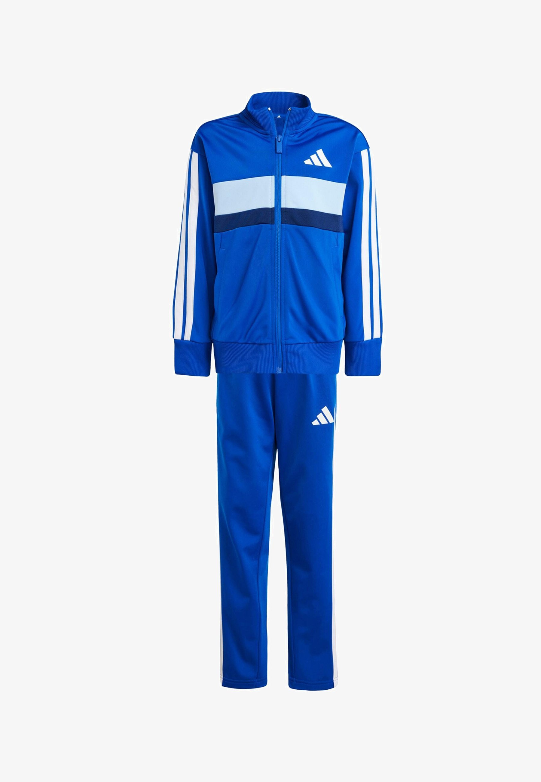 adidas Performance SEASONAL ESSENTIALS TIBERIO 3-STRIPES TRICOT TRACK SUIT KIDS - Trening - blue royal white glow blue