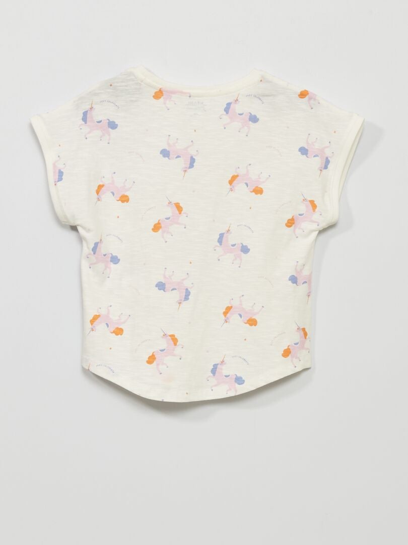 Camiseta sin mangas con lentejuelas en forma de corazón - BLANCA