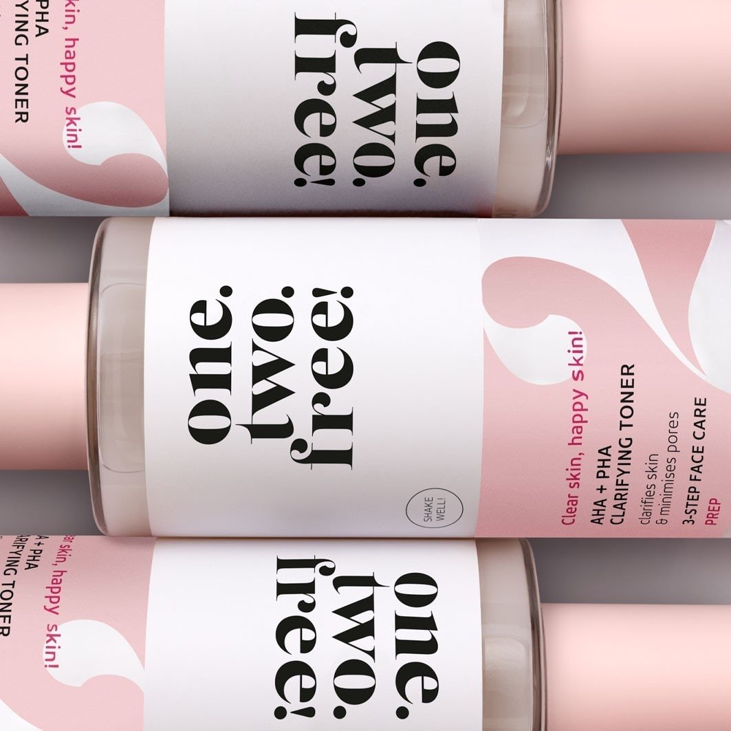 one.two.free! AHA + PHA tonik za lice za pročišćavanje – 100 ml