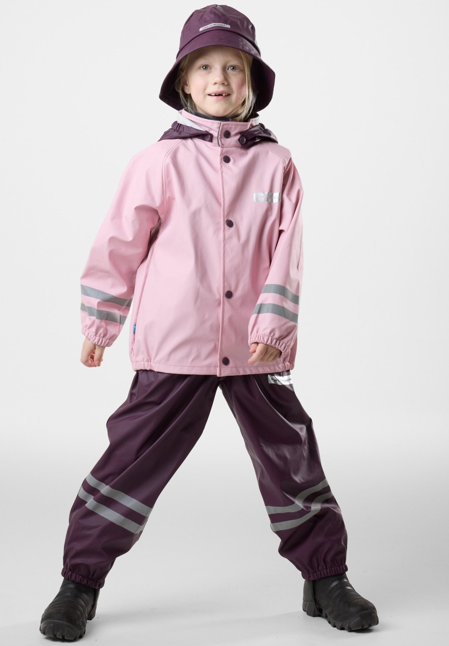 Swedemount SET - Salopette - rosa chiaro prugna