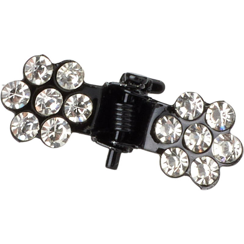 Essentii Haarluizen 6 stuks zwart met strass-steentjes