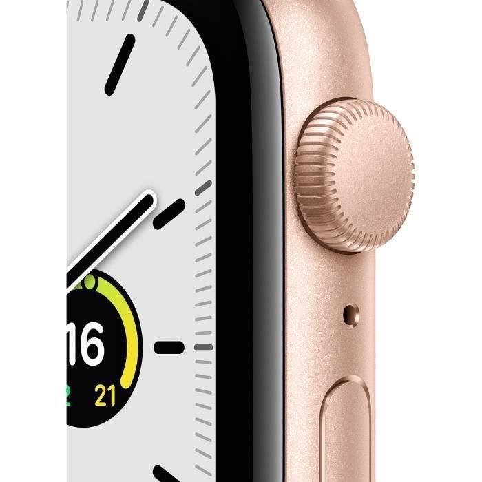 Apple Watch SE GPS - 44mm Gold Aluminum Case - Rose Gold Band (2020) - Refurbished - Excellent Condition