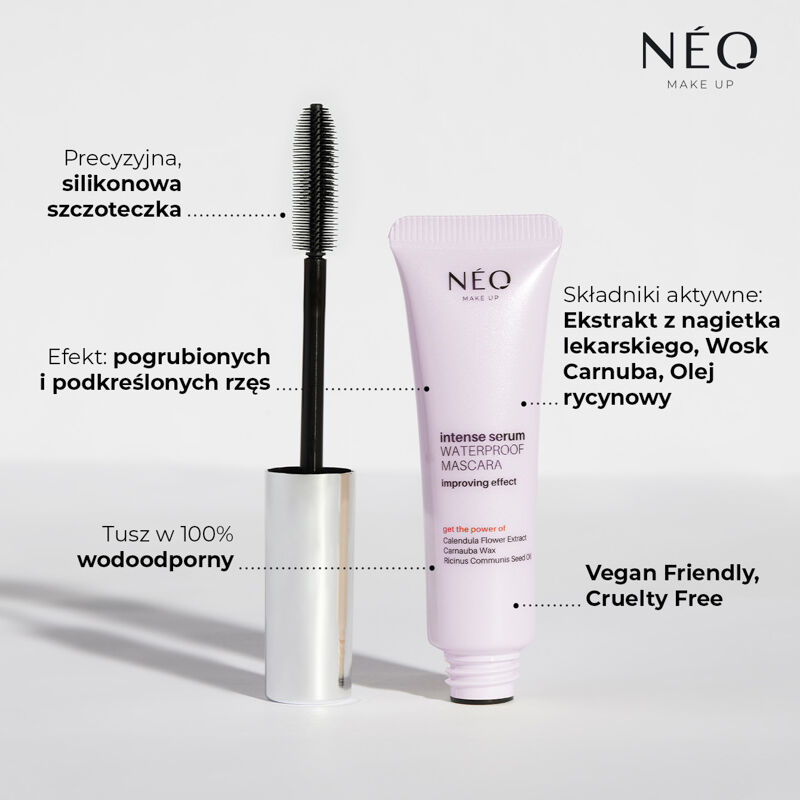 Neo Make Up Intense Serum ūdensizturīgā skropstu tuša