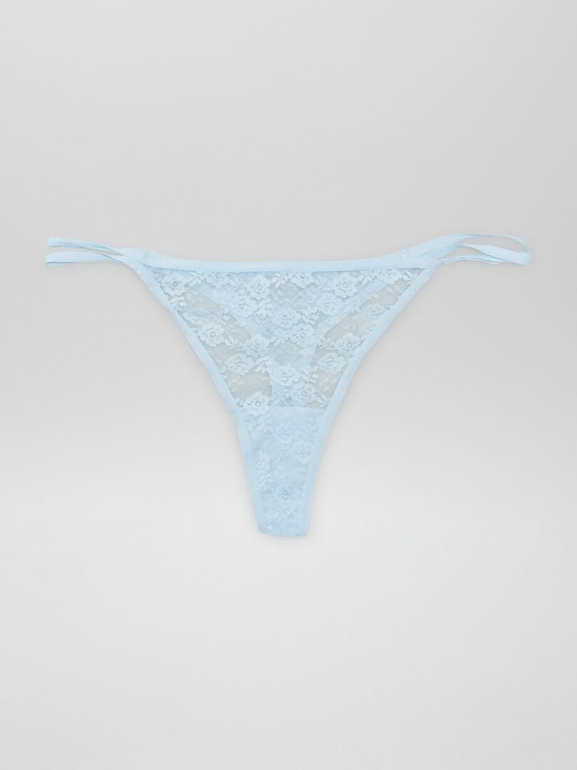 Set van 3 kanten stringtjes - BLAUW
