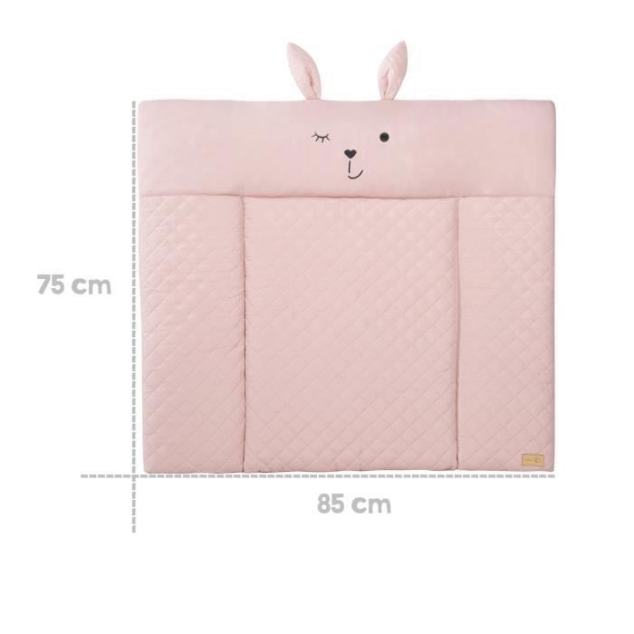 Cambiador - ROBA - Cara de conejo Lily Rosa - 85 x 75 cm - Rosa