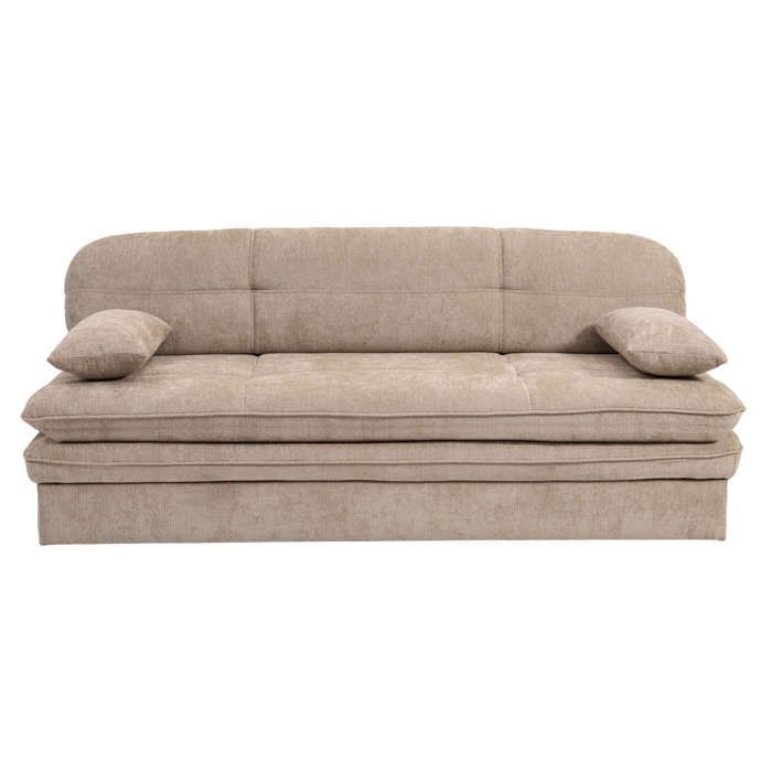 Banquette convertible CILA 3 places tissu marron