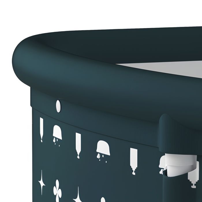 Opvouwbaar bad voor volwassenen en kinderen, 70x70x55 cm, groen, PVC, waaiervormig, opvouwbaar ontwerp, grote inhoud, praktisch