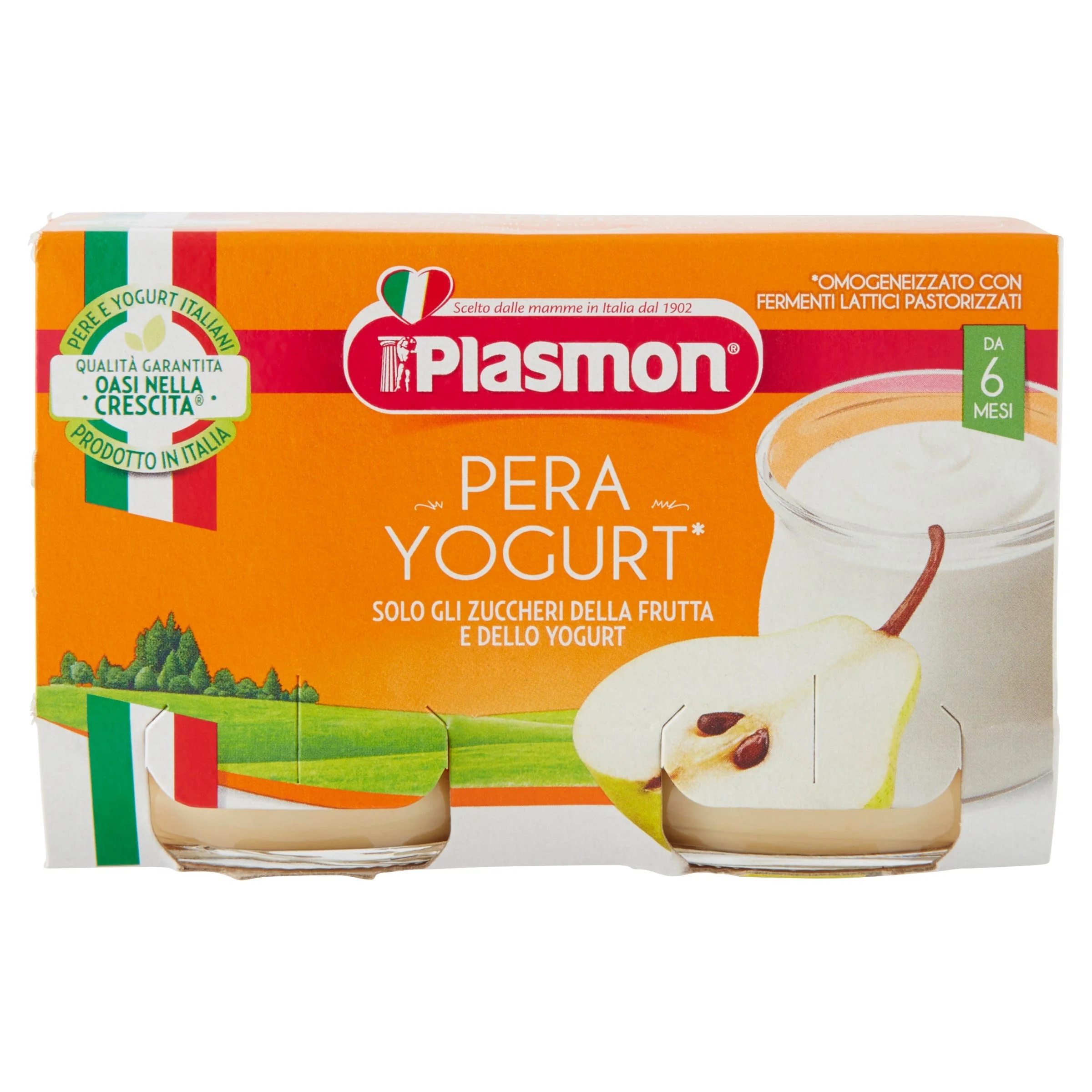PLASMON Plasmon gehomogeniseerde yoghurt/peer 120 g x 2 stuks babyvoeding