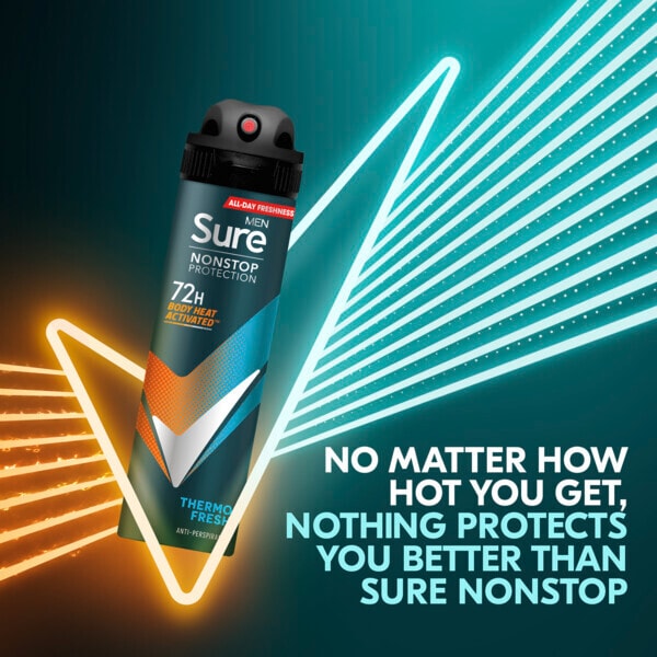 Sure Men Antitranspirant Deo Aerosol Nonstop Thermo 250 ml