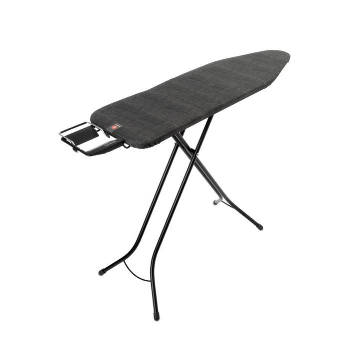 Brabantia Table à Repasser B, 124x38 cm, repose-fer stop vapeur - Denim Black