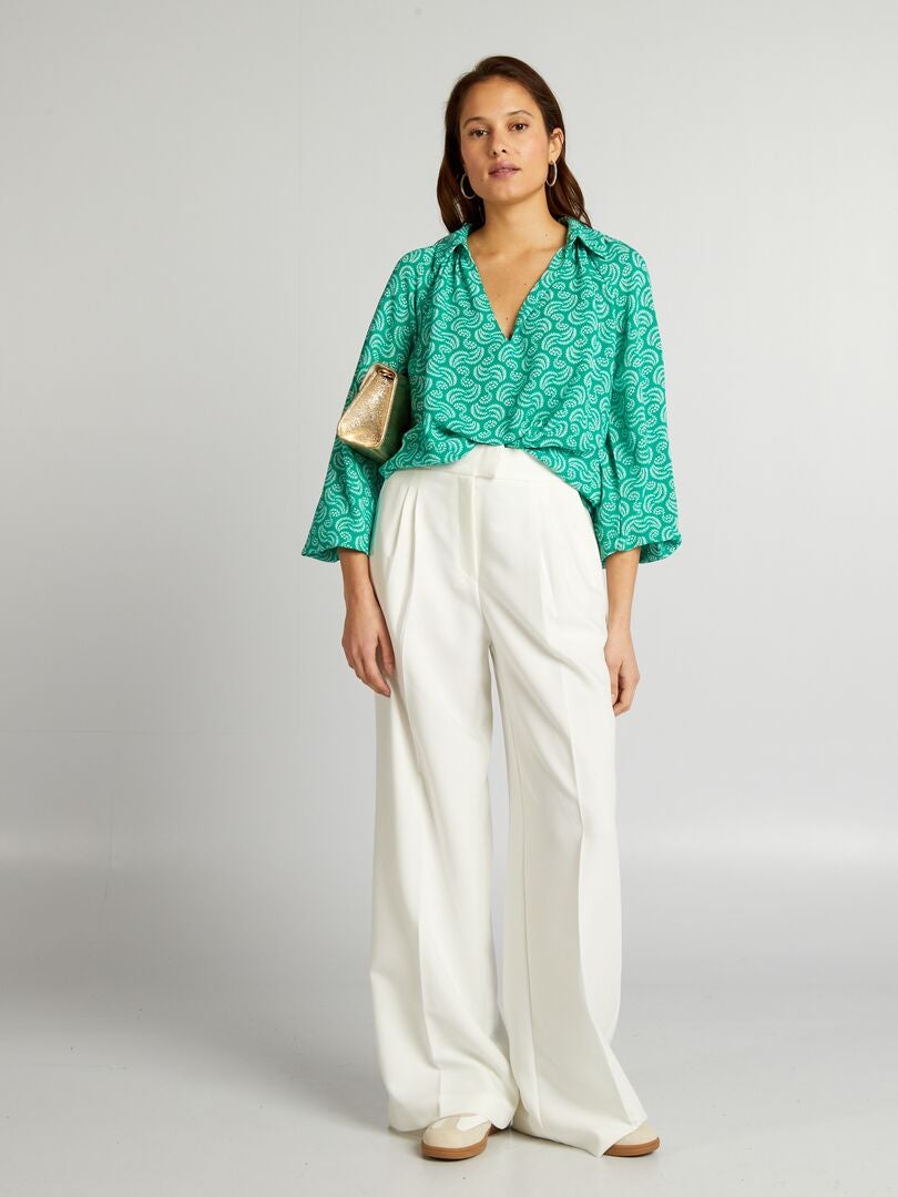 Blouse met patroon - GROEN