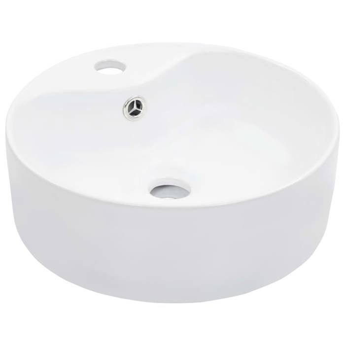 Lavabo vidaXL con rebosadero, lavabo de encimera, fregadero de baño, cuarto de ducha, cabina de inodoro, hogar 143911