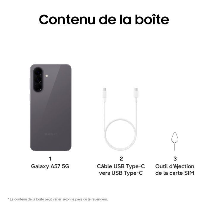 SAMSUNG Galaxy A57 5G AI Smartphone 256 GB Gray - French version