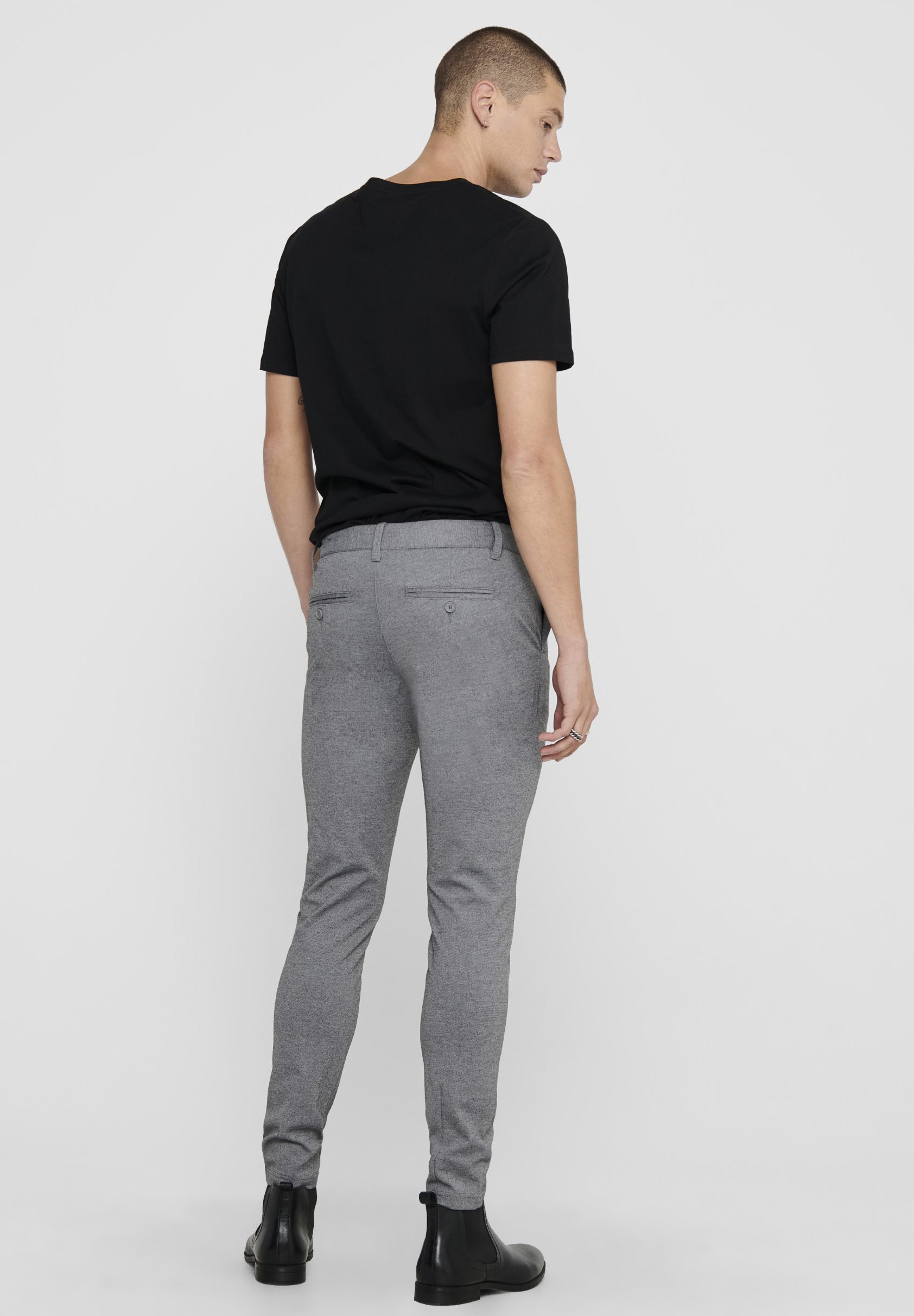 Only & Sons ONSMARK SLIM PANT - Chino's - middengrijs gemêleerd
