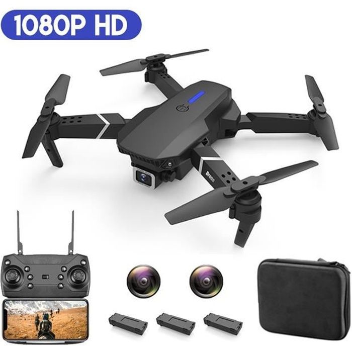 Dron con cámara HD 4K, dron profesional de doble cámara, cuadricóptero plegable con WiFi FPV, foto por gestos, 3 baterías.