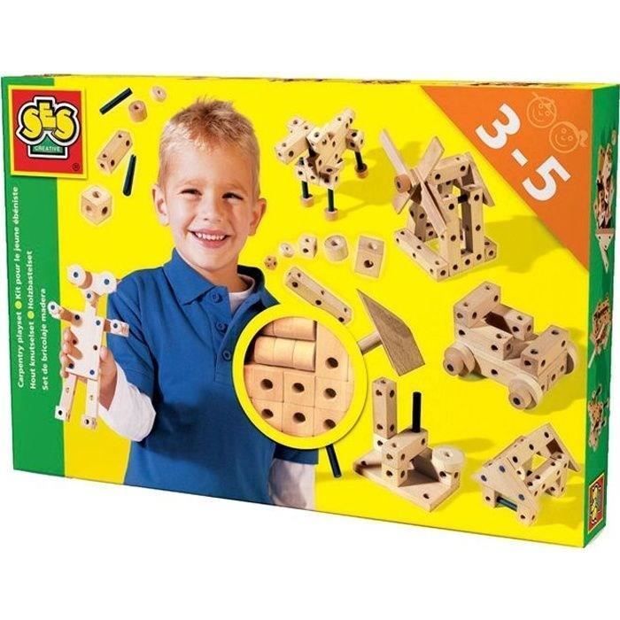 SES Creatieve Kit voor de Jonge Meubelmaker - Speelgoedbouwset - Hout
