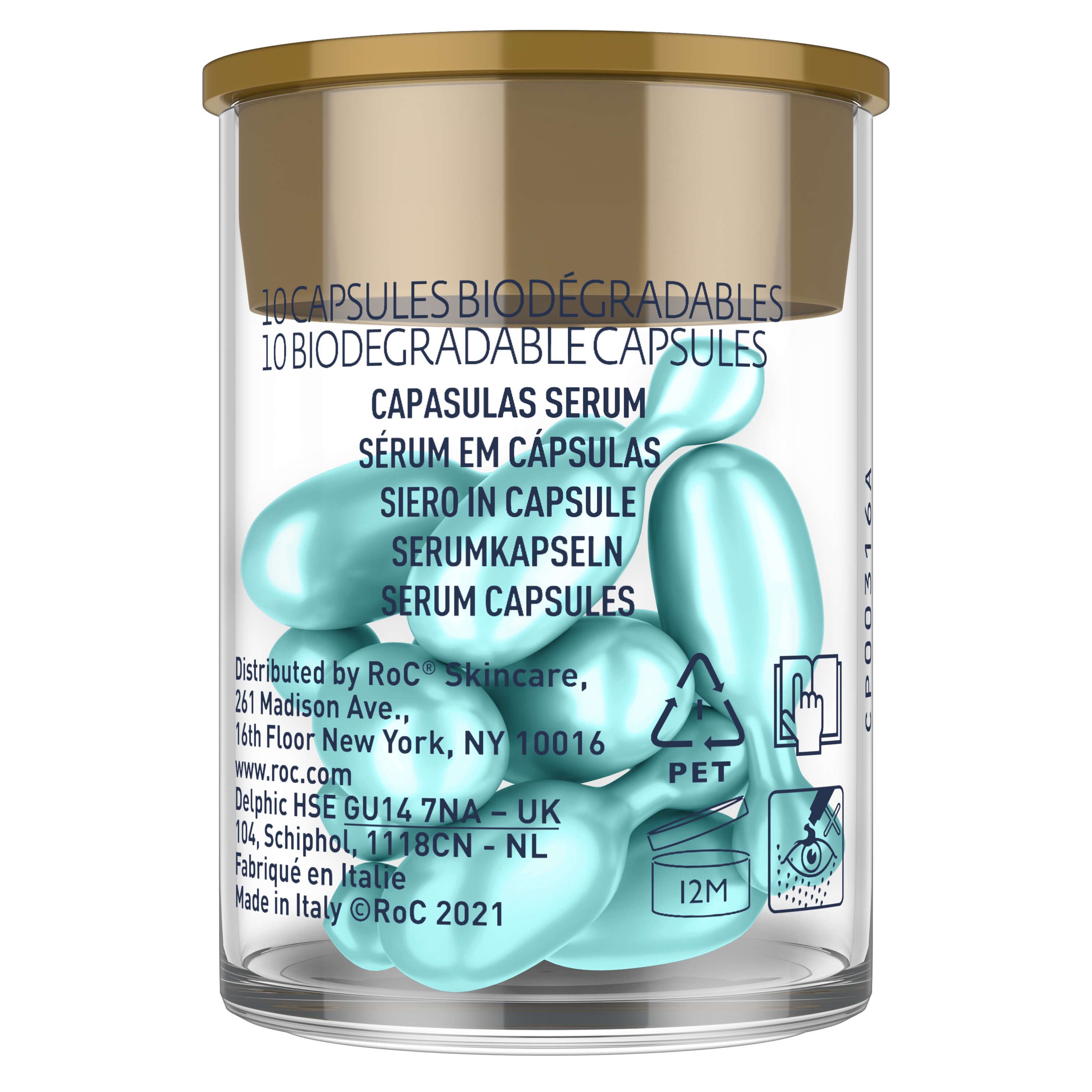 Noćni serum za hidrataciju i volumen 10 kapsula Hidratantne kreme za lice iz apoteke