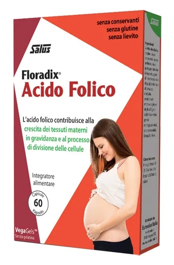 FLORADIX Floradix Foliumzuur 60 capsules Voedingssupplement voor zwangere vrouwen