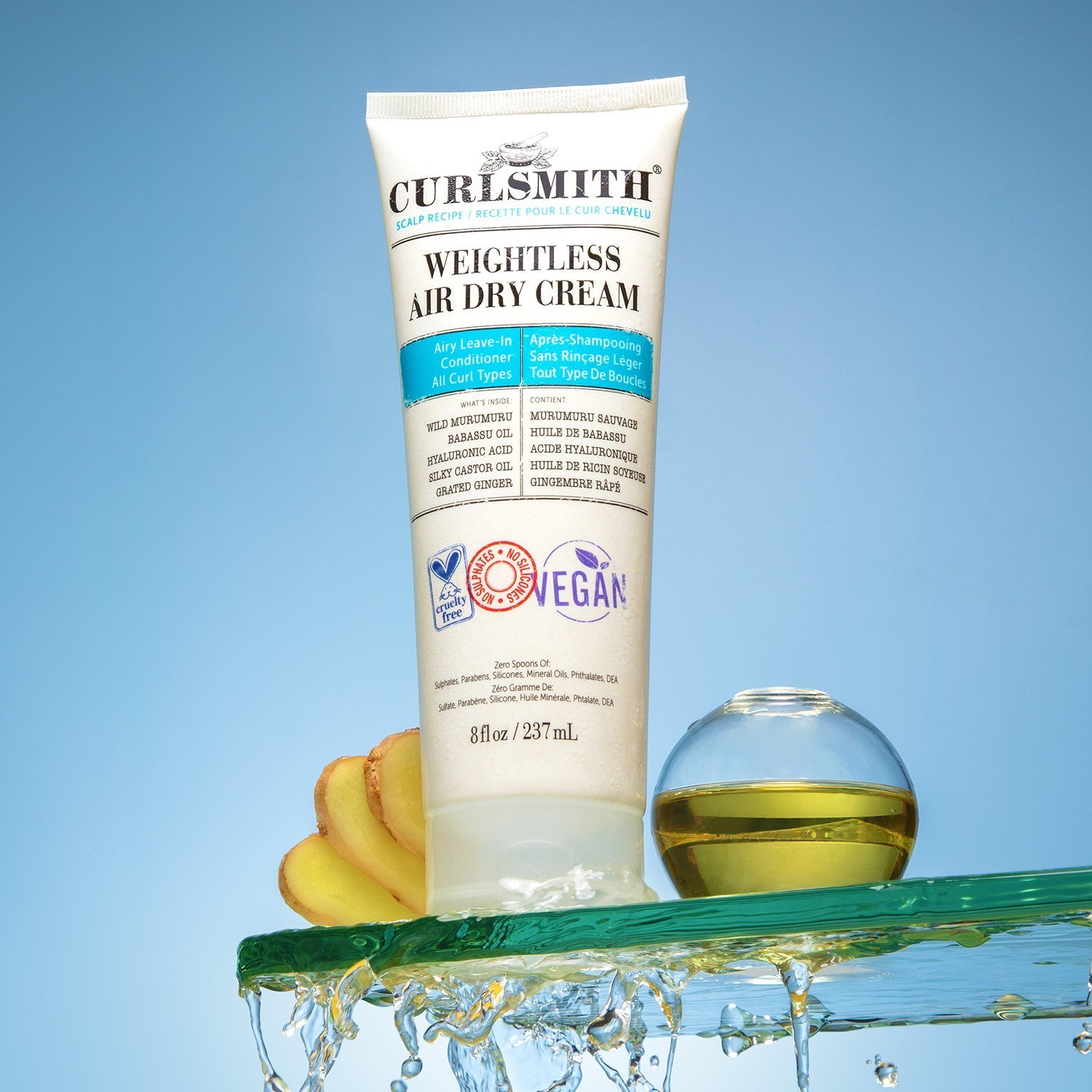 Curlsmith bezoplachový kondicionér na vlasy s ľahkými vlasmi – 473 ml