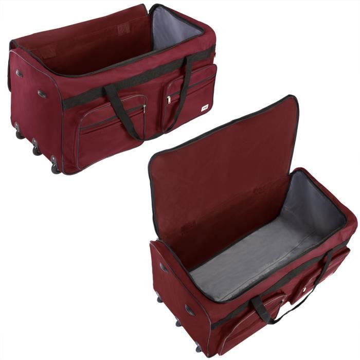 Monzana XXL Rode Reistas met Wielen, Trolley, 160L, Sporttas, Telescopische Handgreep, 3 Vergrendelbare Wielen