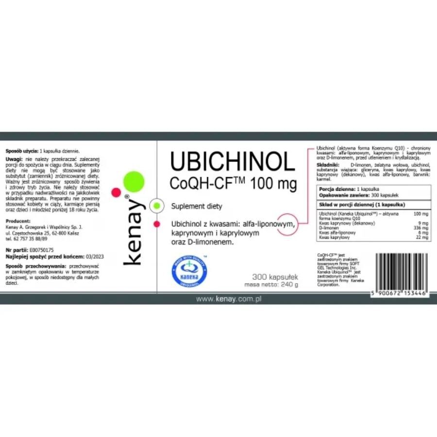 Kenay Ubichinol Coqh-Cf 100 mg