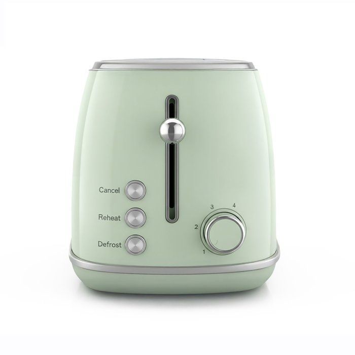 Tostapane vintage a 2 fette - SWEISS - GRS7 - 850 W - Termostato regolabile - Verde