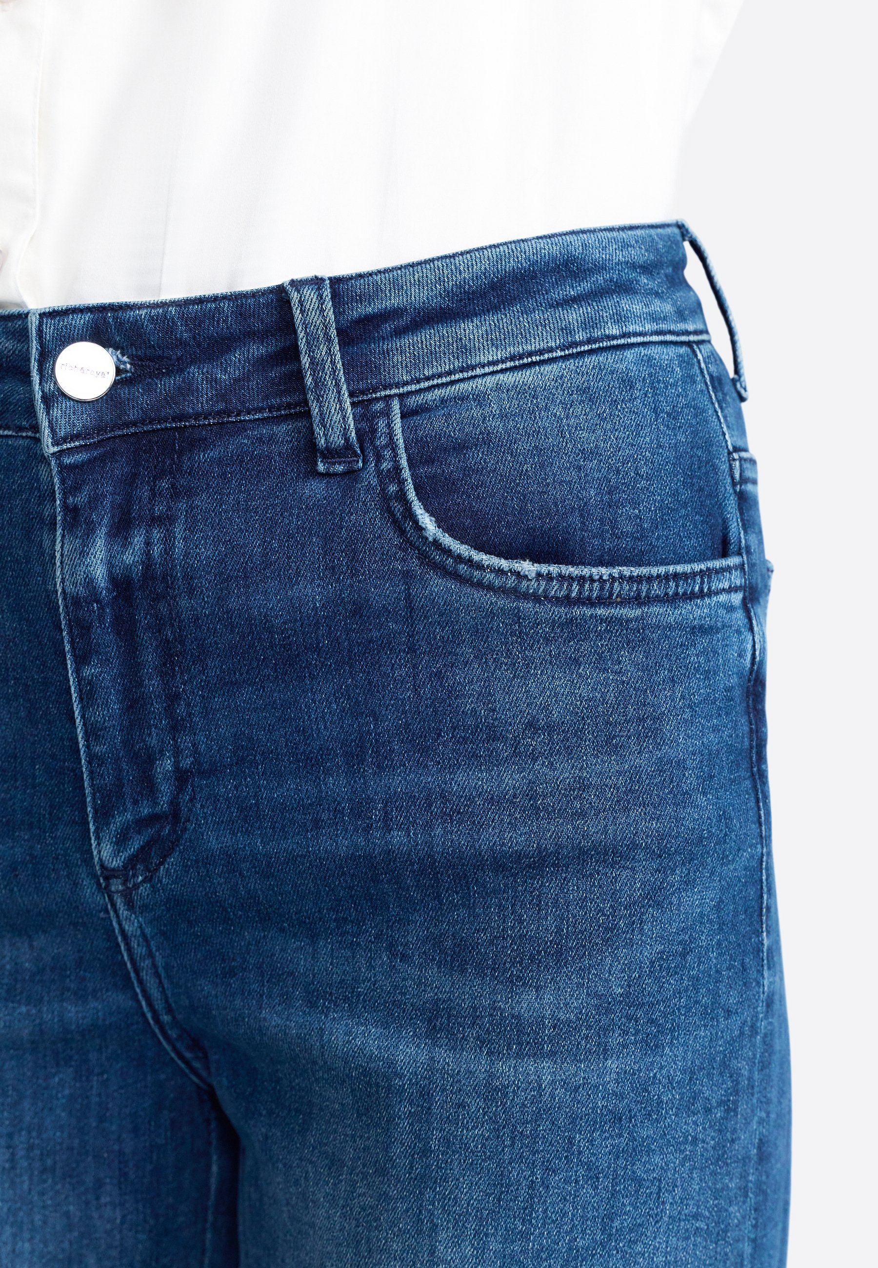 RICH & Royal WITH FRAYED HEMM - Džíny Straight Fit - denim blue
