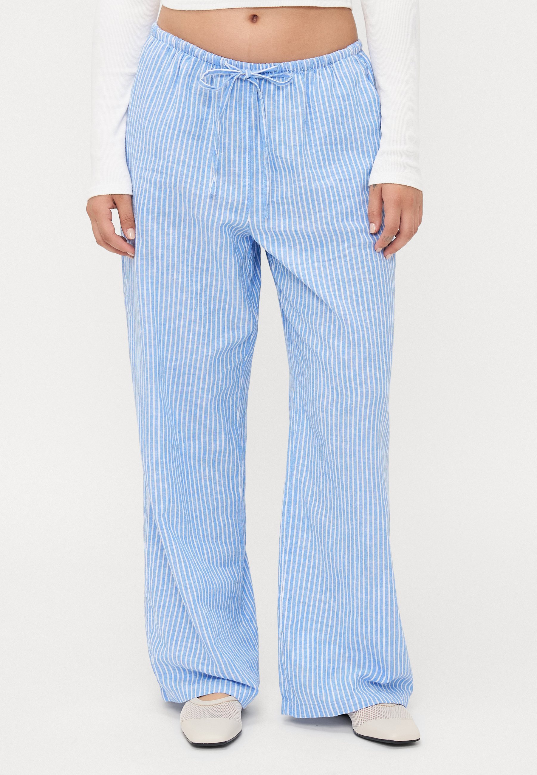 Gina Tricot Petite BROEK - Broek - blauw